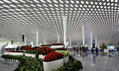 深圳机场镂空铝单板工程